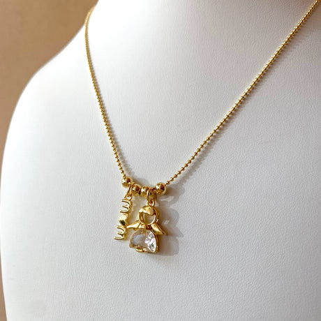 Clear Angel 👼🏼 & Mom Style Adjustable Necklace