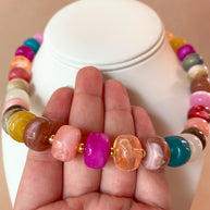 Big Multicolor Beads Pattern Necklace