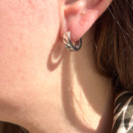 Argollas Plateadas Zirconium
