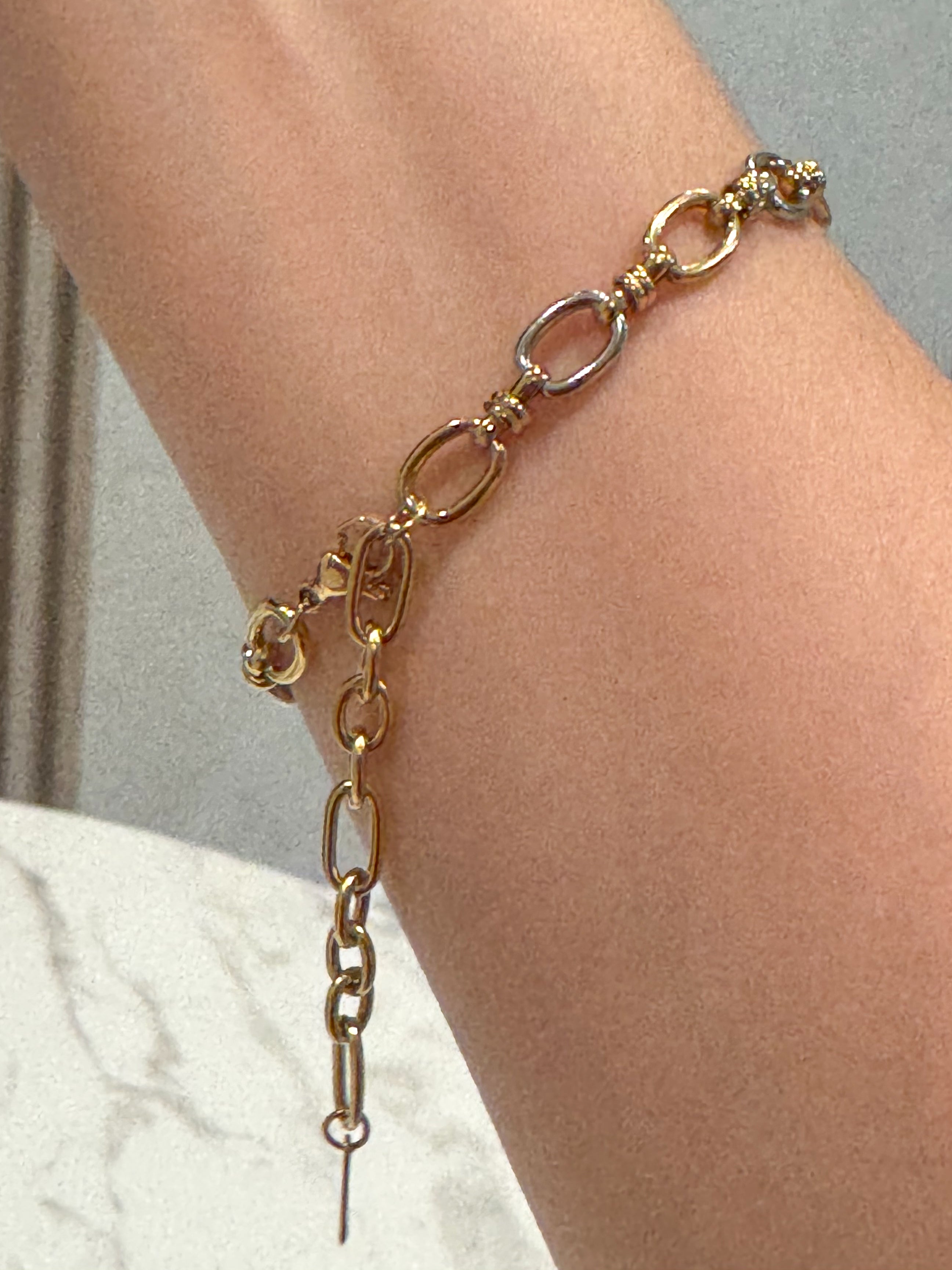 Silver & Gold Links Bracelet