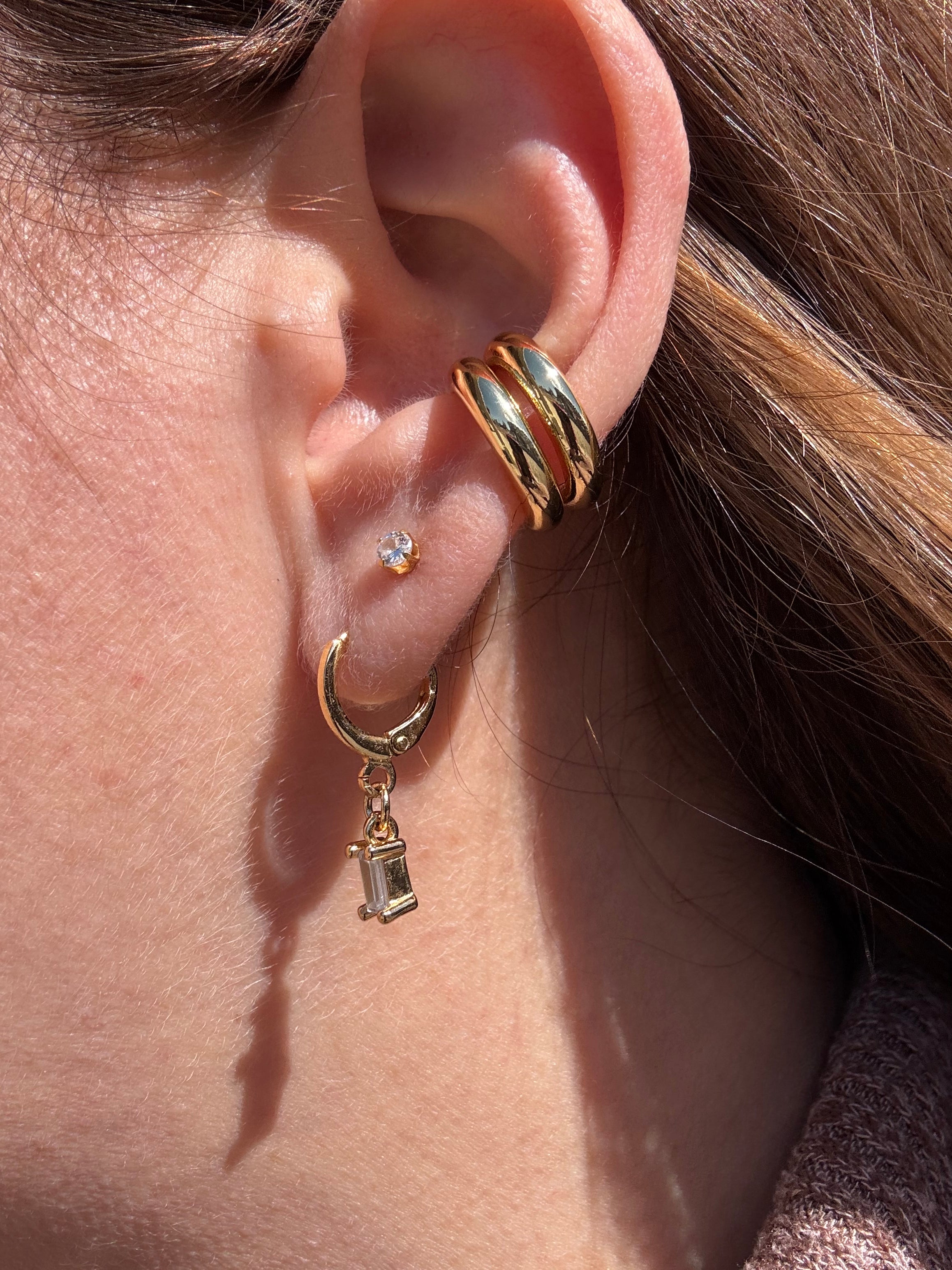 2 Layers Golden Ear Cuff