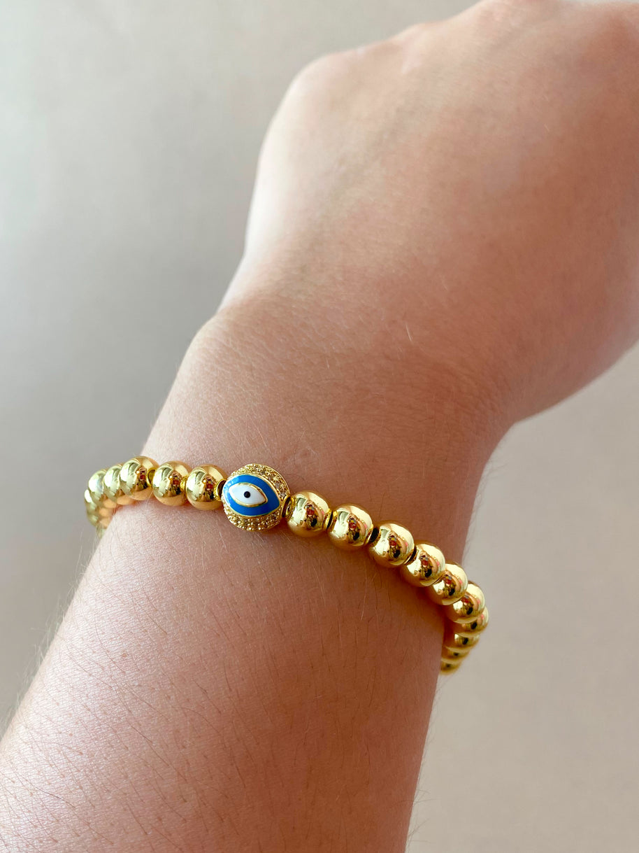 Blue and White Styles of Evil Eye Charms Bracelets