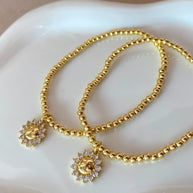 Star, White Heart and Faith Charms Elastics Bracelets