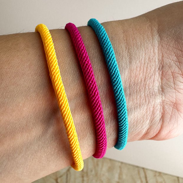 Pulseras Ajustables Plain Colores Vivos