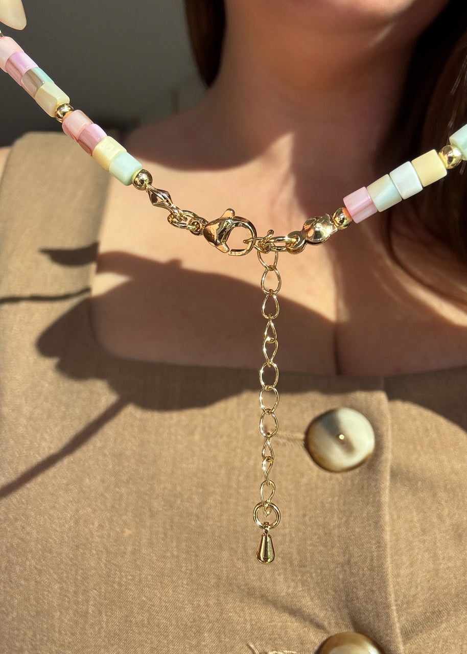 Pastel Colors Beads Necklace