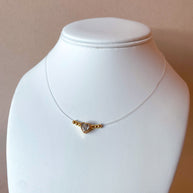 Little Crystal Heart Ghost Necklace