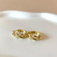 Coffee Grain Crystal Hoops