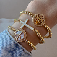 Cross & Various Charms Elastic Bracelets