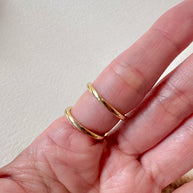 Golden and Shiny Zircon 2 Ring Set
