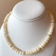 White Morganita Beads Necklace