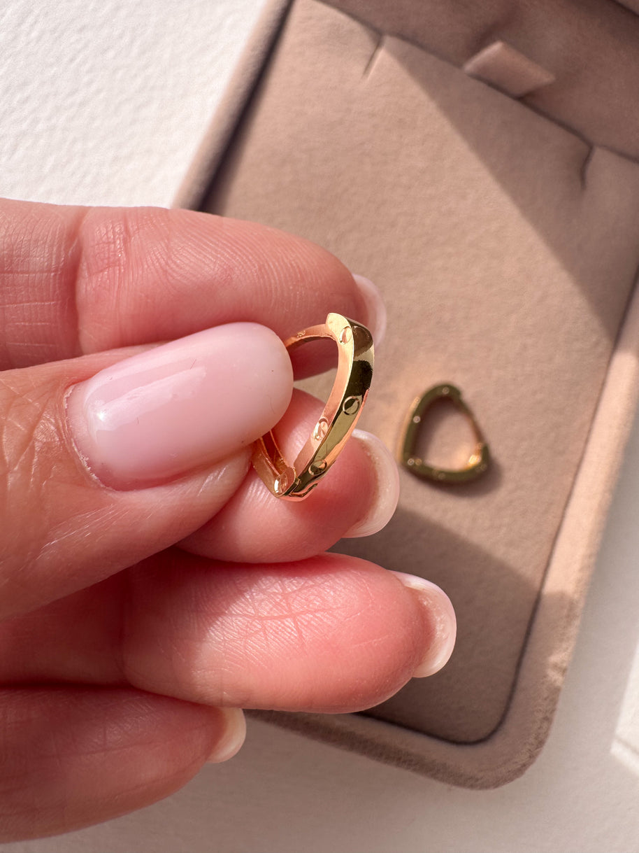 Argollas Italianas tachuela 18K
