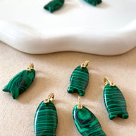 Malachite Stone Fish Charms