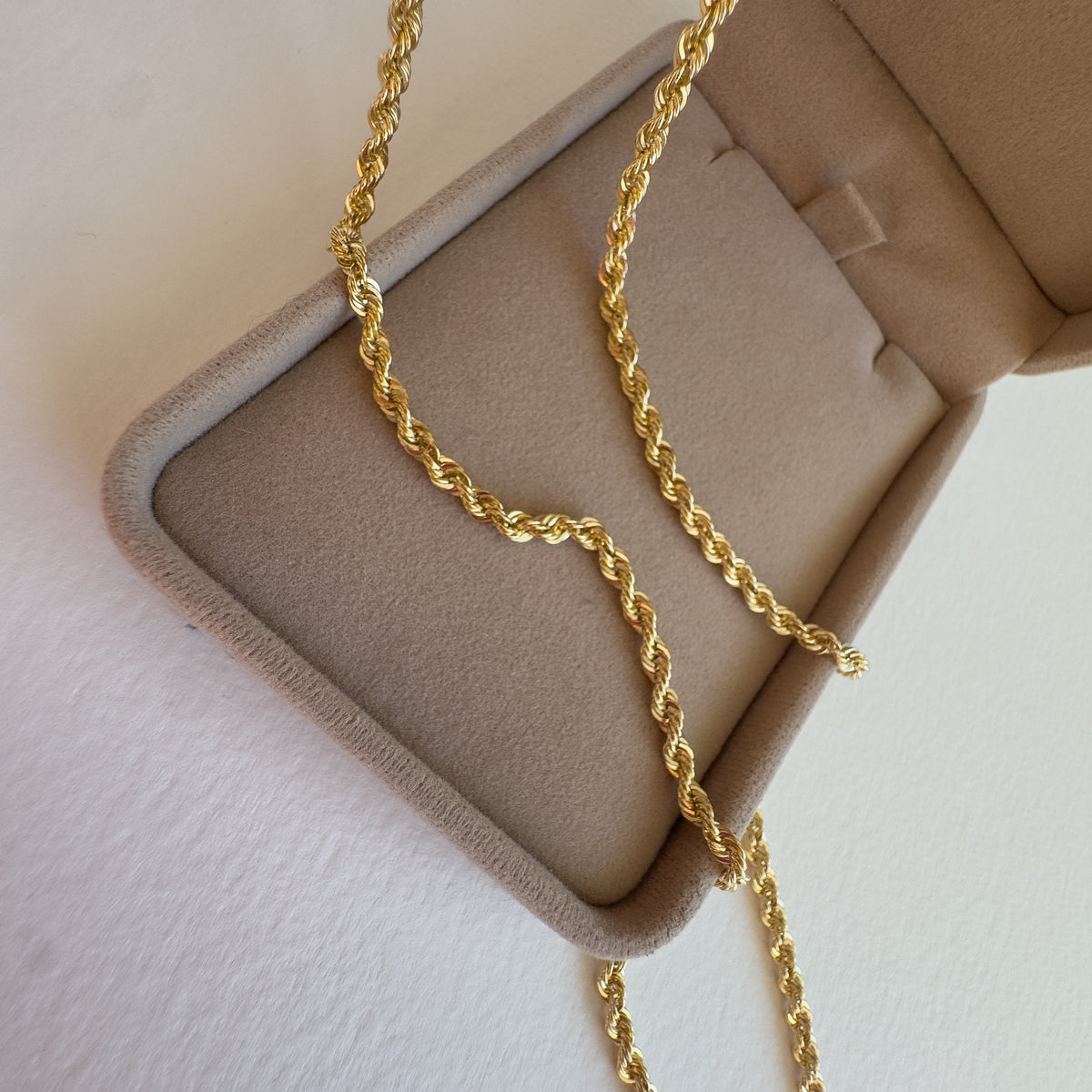 Men's Rope Classic Chain 14K Solid Gold Necklace