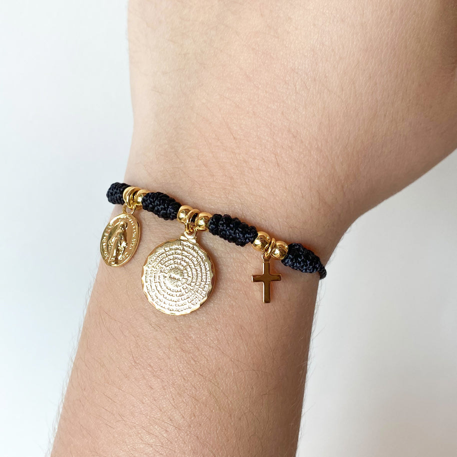 Black Thread Knots 3 Religious Charms