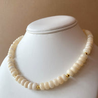 White Morganita Beads Necklace