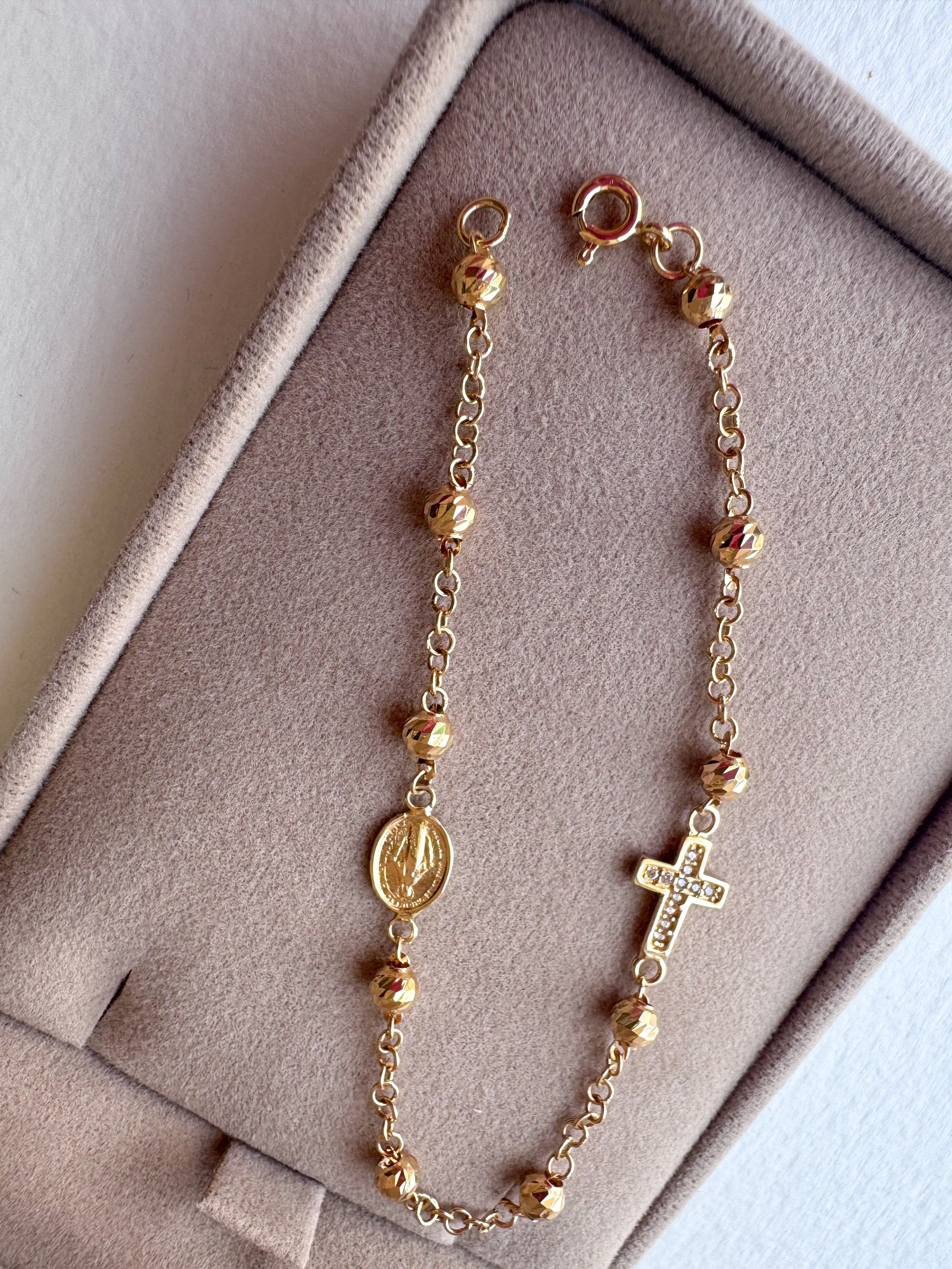 Golden Denario Style 18k Gold Bracelet