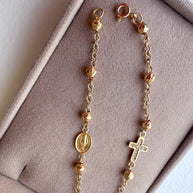 Golden Denario Style 18k Gold Bracelet