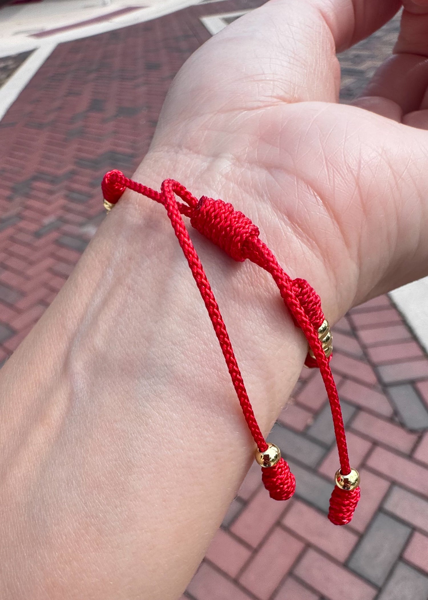 Red Guadalupe Scapular Cross Adjustable Bracelet