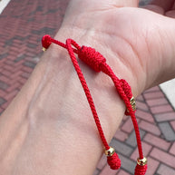 Red Guadalupe Scapular Cross Adjustable Bracelet