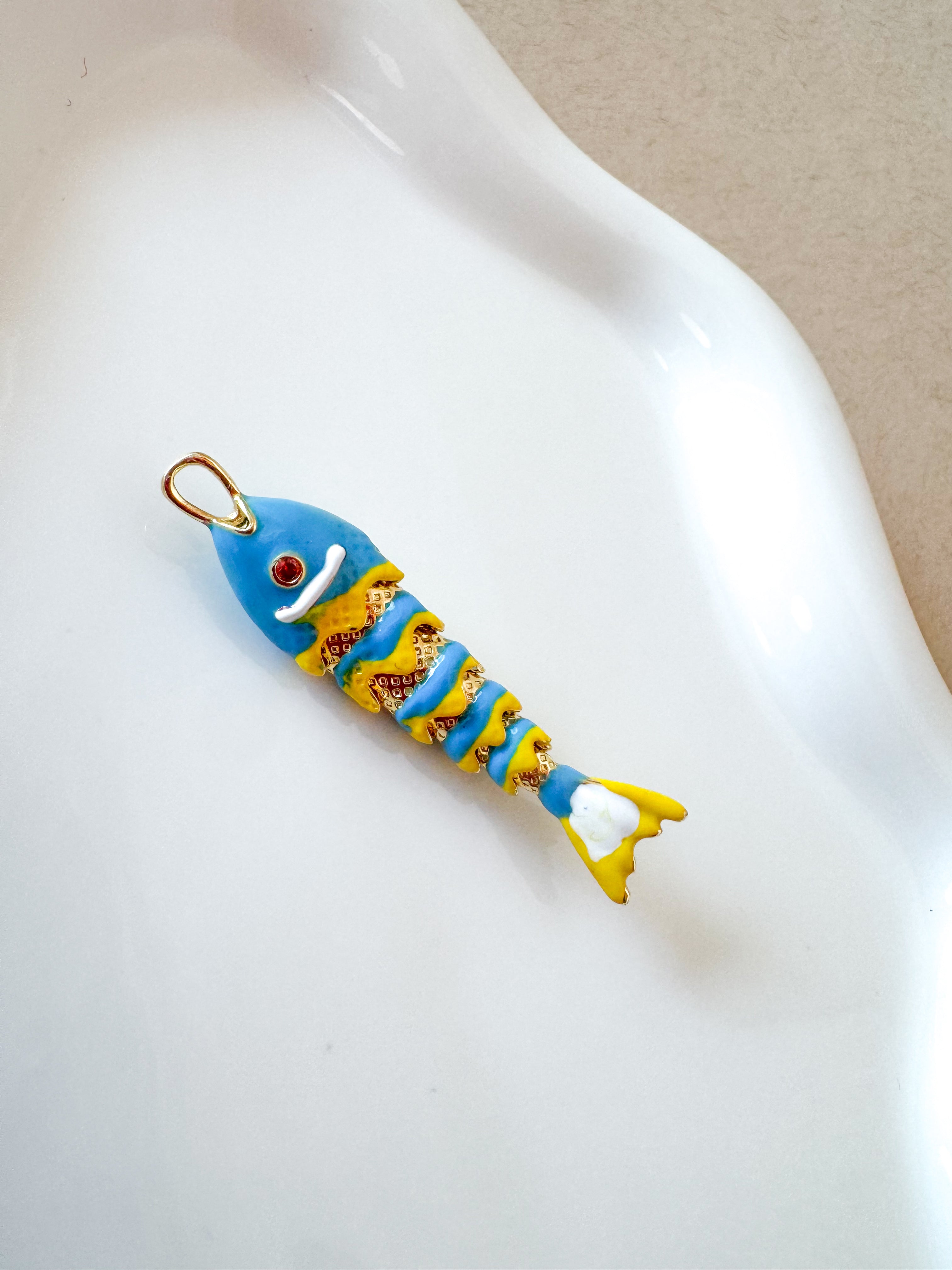 Blue Fishes Charms