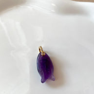 Amethyst Stone Fish Charms