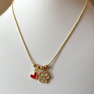 Red Heart ❤️ Dog 🐶 Paw 🐾 Adjustable Necklace