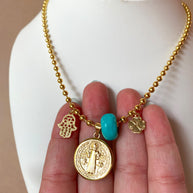 Saint Benedict and Luck 🍀  Necklace