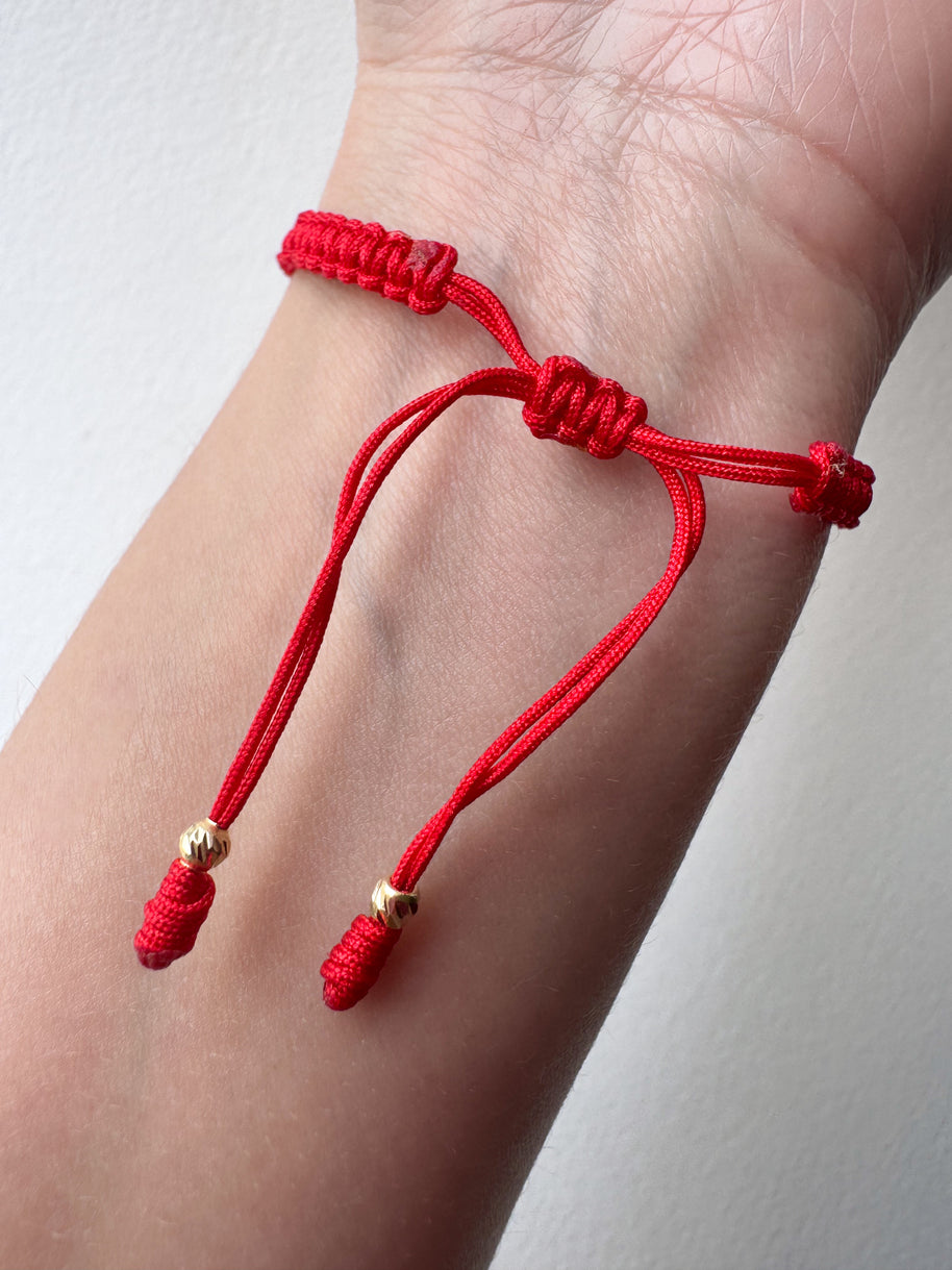 Pulsera Roja Infinito 18K – Solanas Handmade