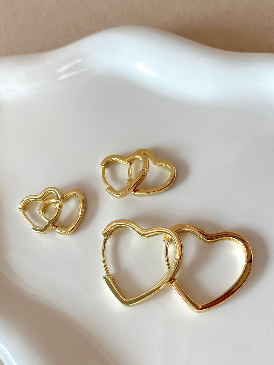 Big, Medium and Little Heart Silhouette Hoops