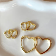 Big, Medium and Little Heart Silhouette Hoops