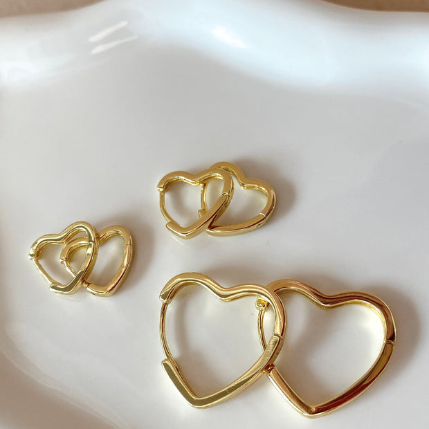 Big, Medium and Little Heart Silhouette Hoops