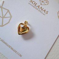 Little Golden Heart Silhouette Charm