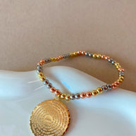 3 Gold Elastic Our Father Bracelet