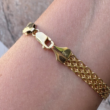 Bismark Style 18k Solid Gold Bracelet