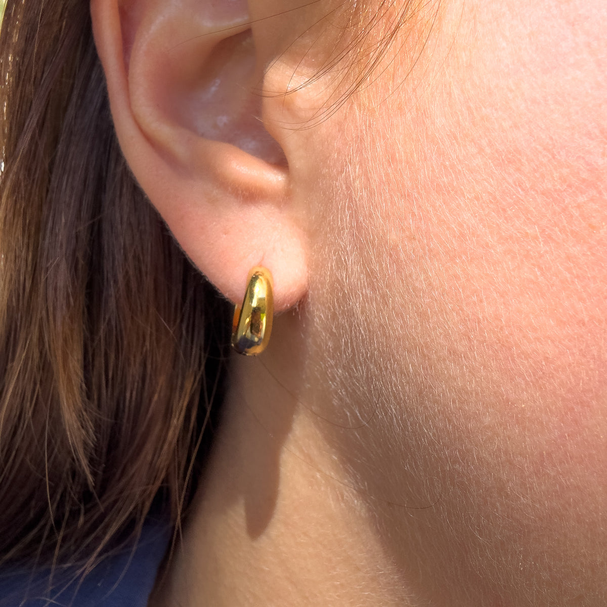 Golden Steel Classic Oval Hoops