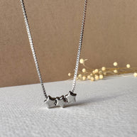 Silver Stars Steel Necklace