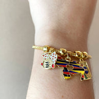 Harina Pan Venezuelan Map 3 Charms Style Bracelet