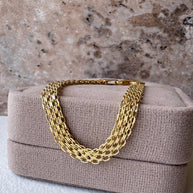 Bismark Style 18k Solid Gold Bracelet