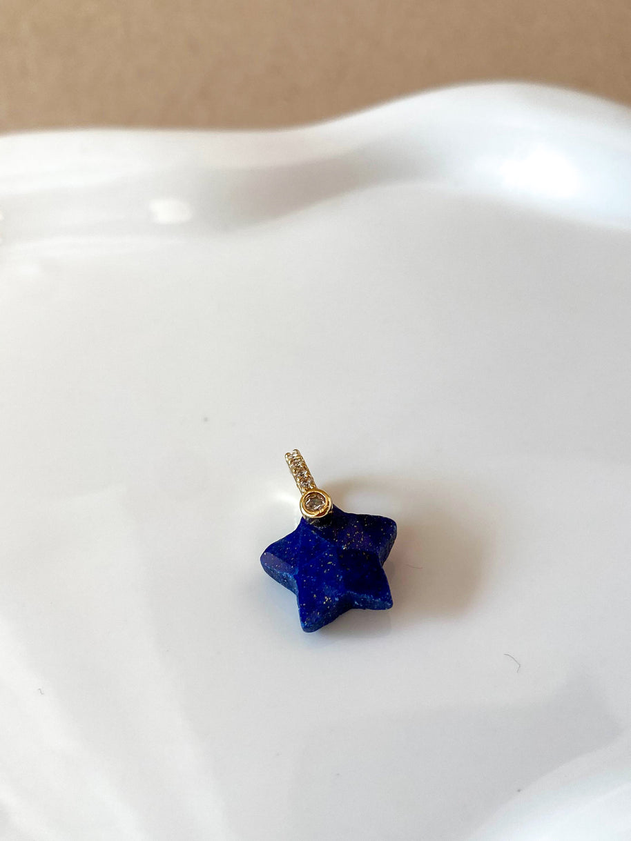 Variety of Stones Stars Shape Charms