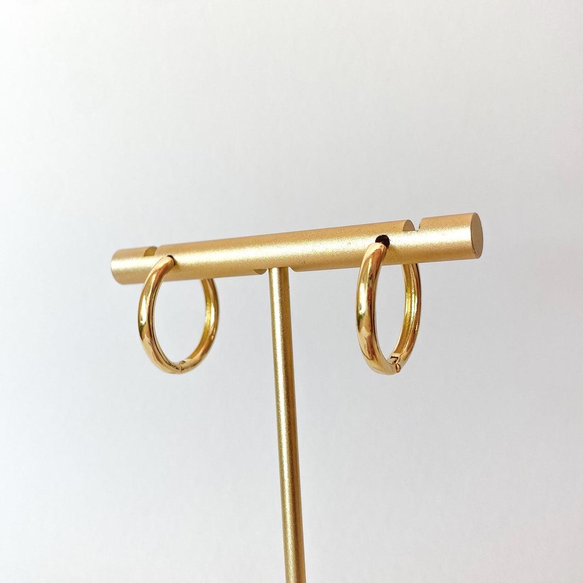 Medium Large Golden Plain Hoops