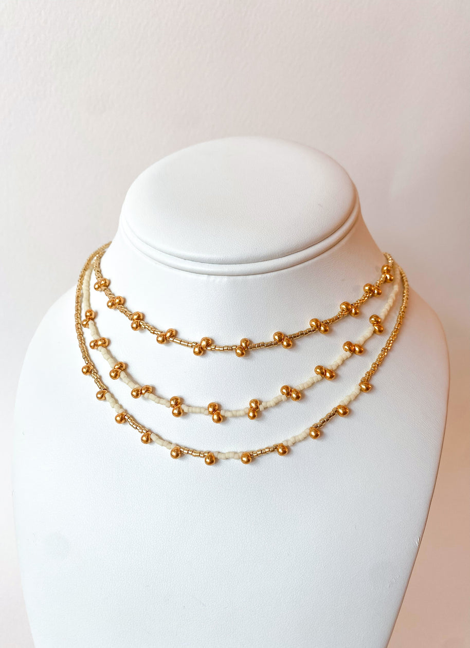 Golden Drop Styles Miyuki Choker Necklace