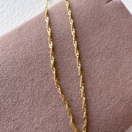 Singapure Chain 18k Solid Gold Necklace