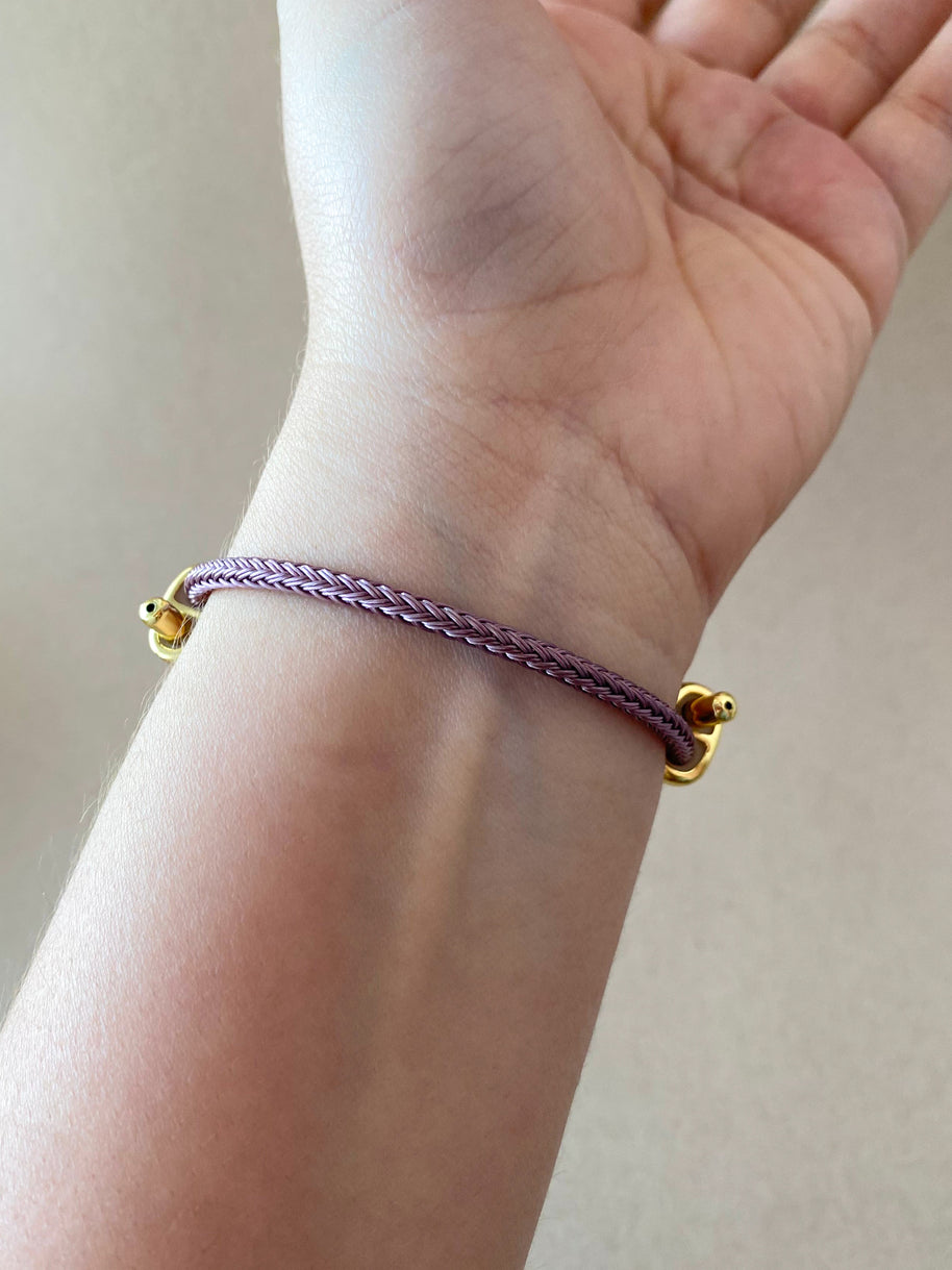 Fish and 2 Turkish Stone Amethyst Bracelet