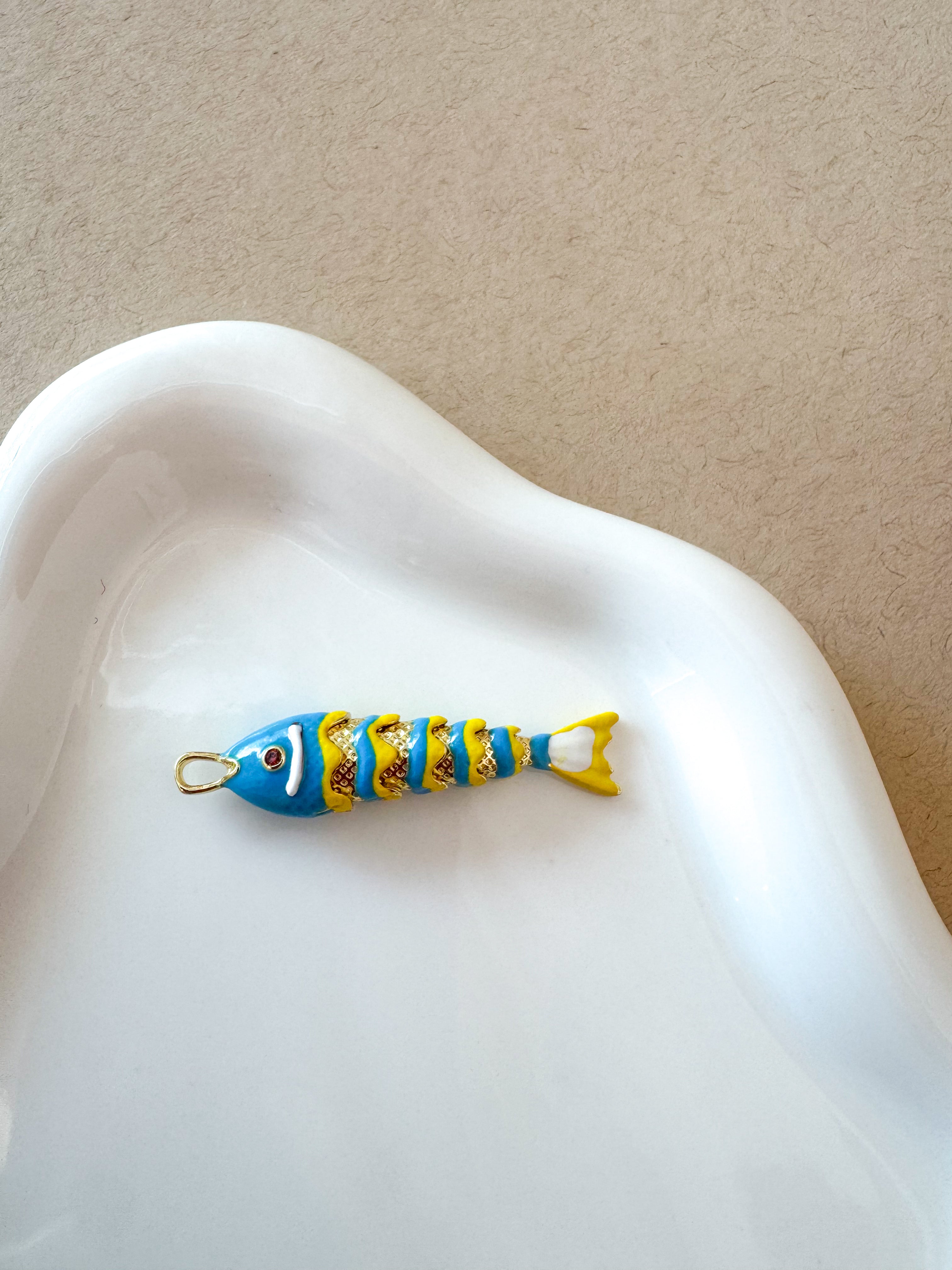 Blue Fishes Charms