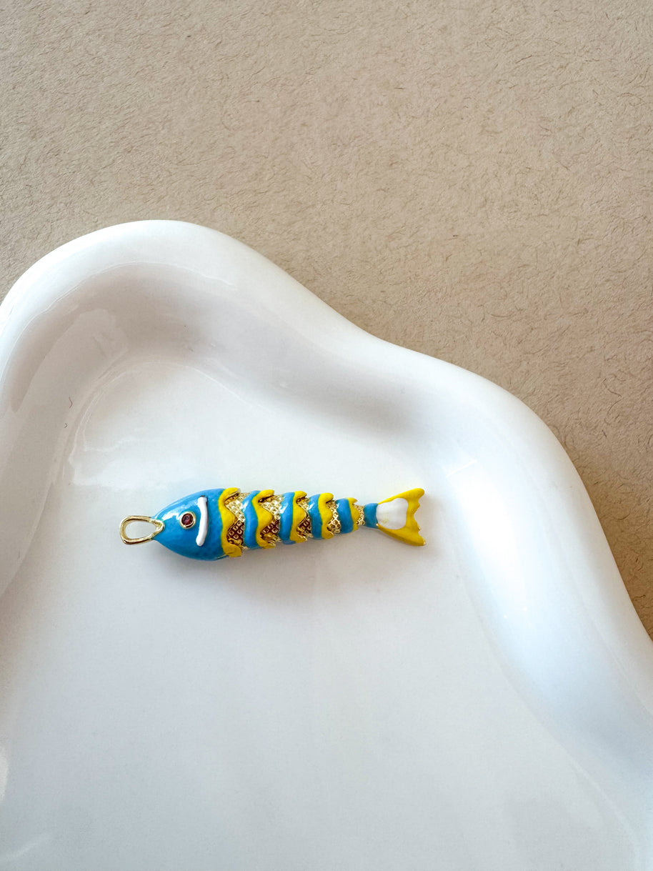 Blue Fishes Charms