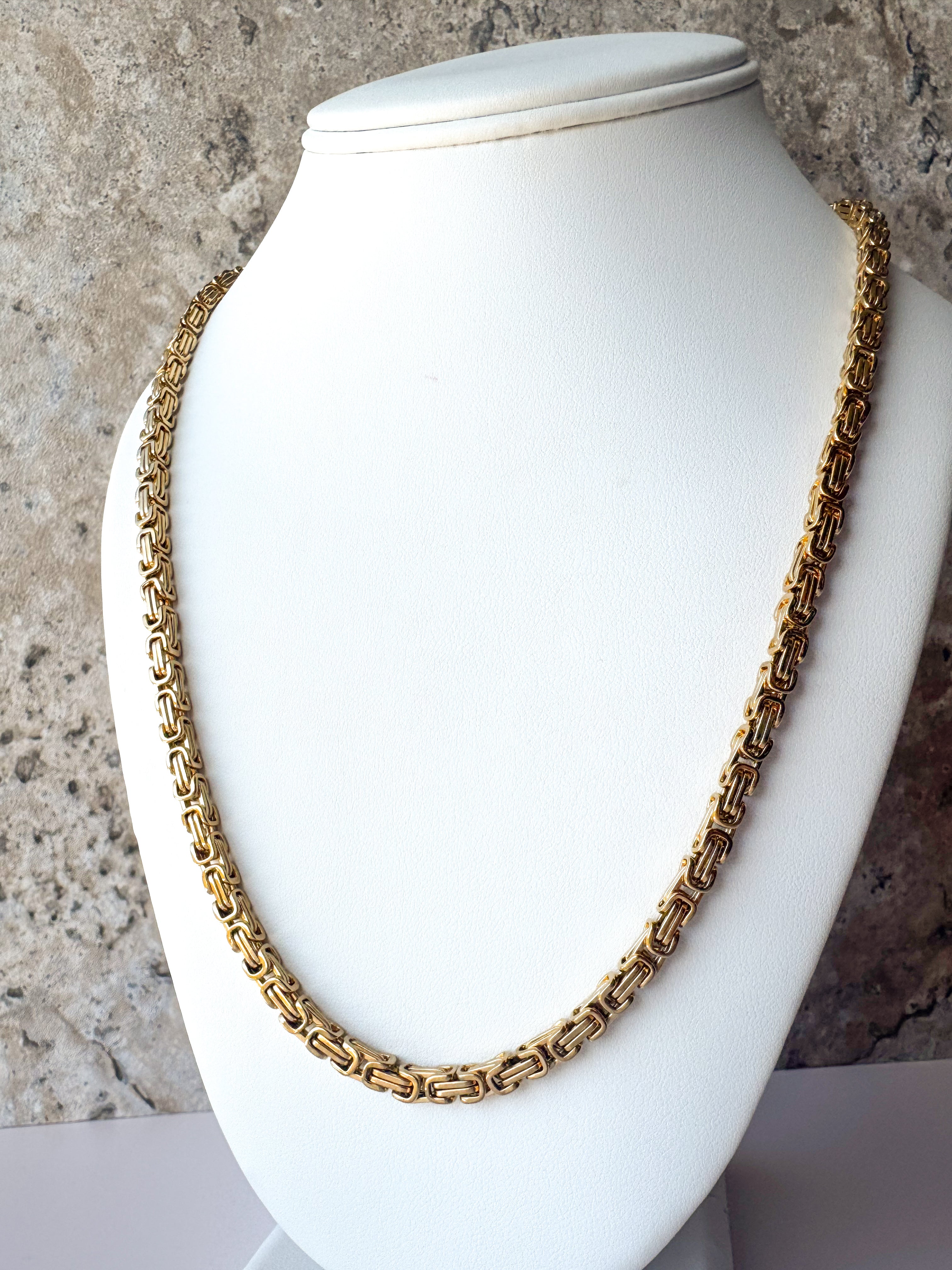 Interlaced Style Golden Thick Chain