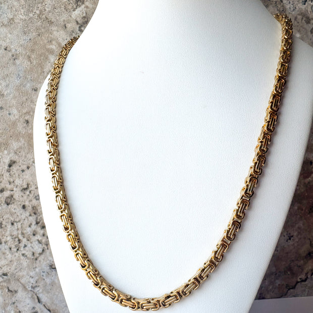Interlaced Style Golden Thick Chain
