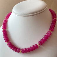 Fucsia Morganita Beads Necklace