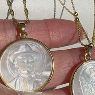 Sacred Mother of Pearl Assorted Medals Necklace