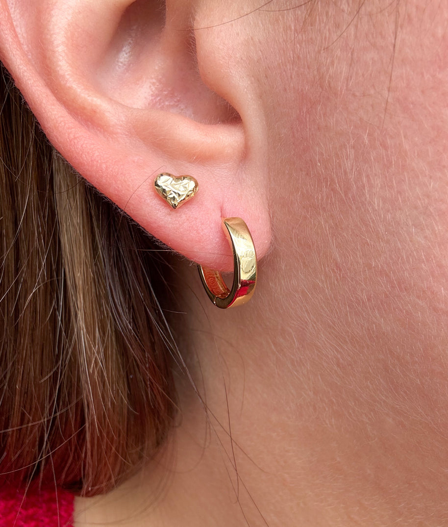 Classic Plain Golden Mini Hoops